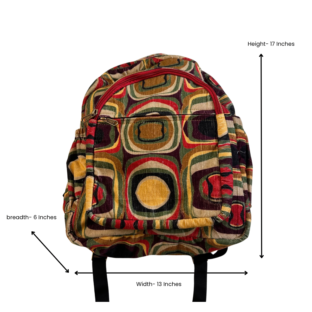 Boho Corduroy Backpack