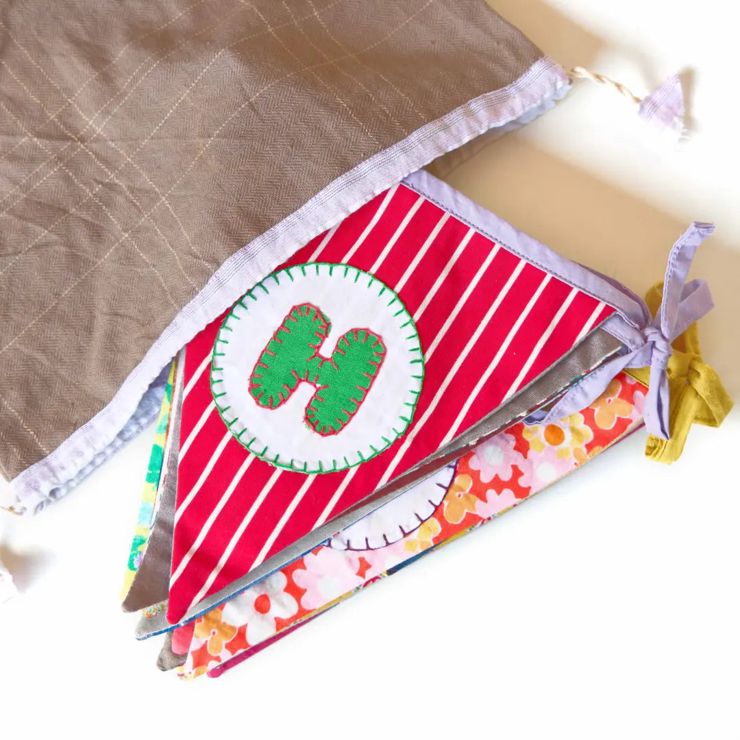 Upcycled Birthday Combo - Happy Birthday Banner + Personalised Name Banner