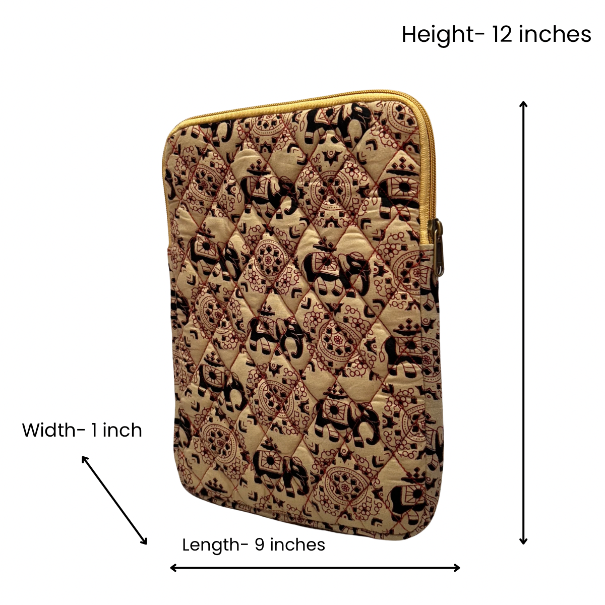 Elephant Block Print IPad sleeve