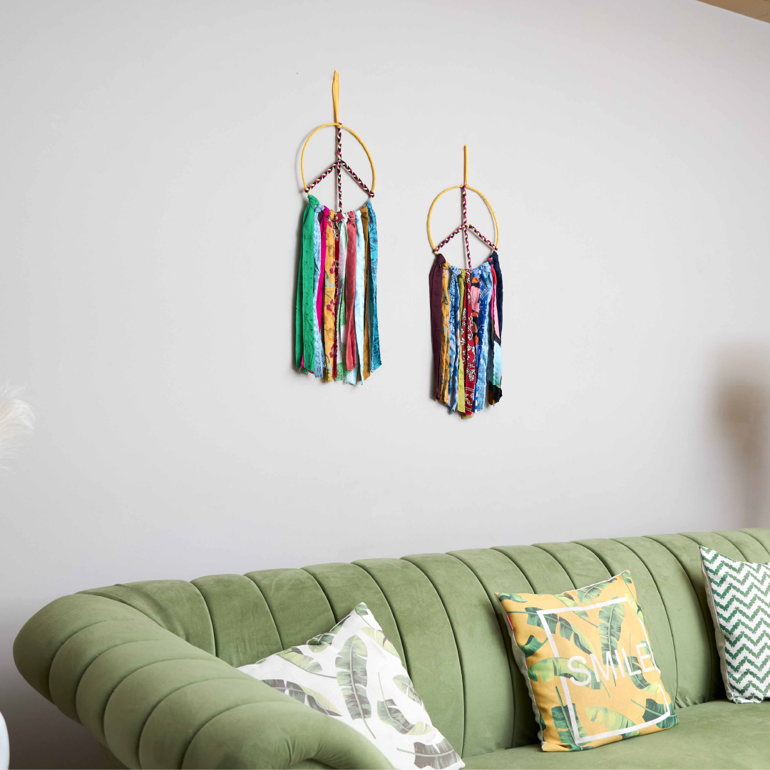 'Boho' Upcycled Dreamcatcher Hanging Prop Decoration