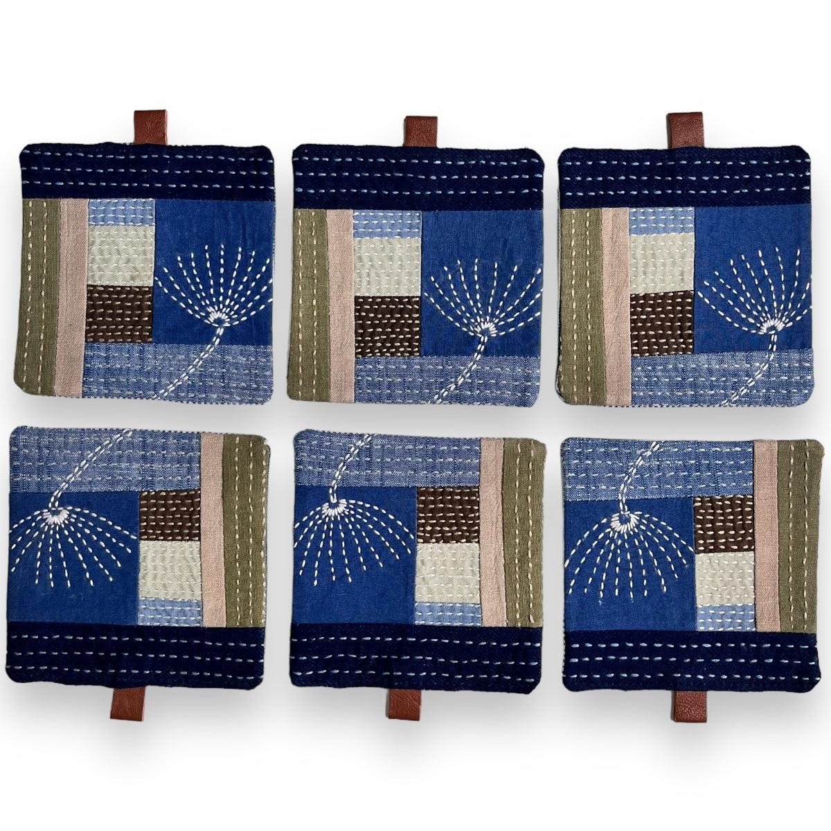 Upcycled EcoStitch Sashiko Coasters