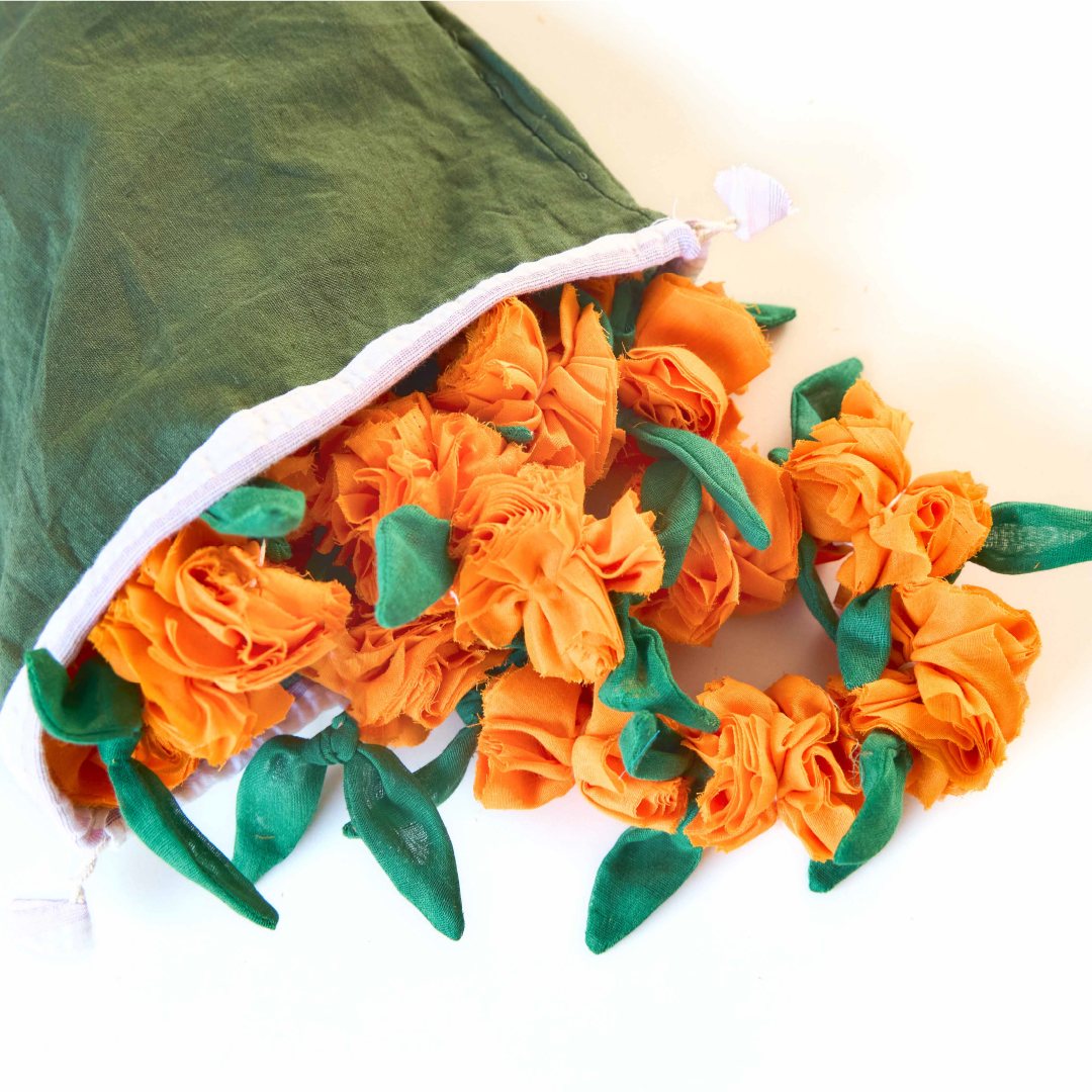 Genda/Marigold Cloth Flower Garland String