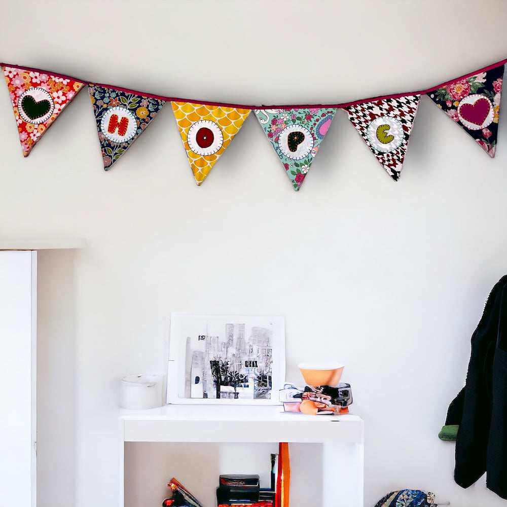 "Hope" Upcycled Fabric Bunting