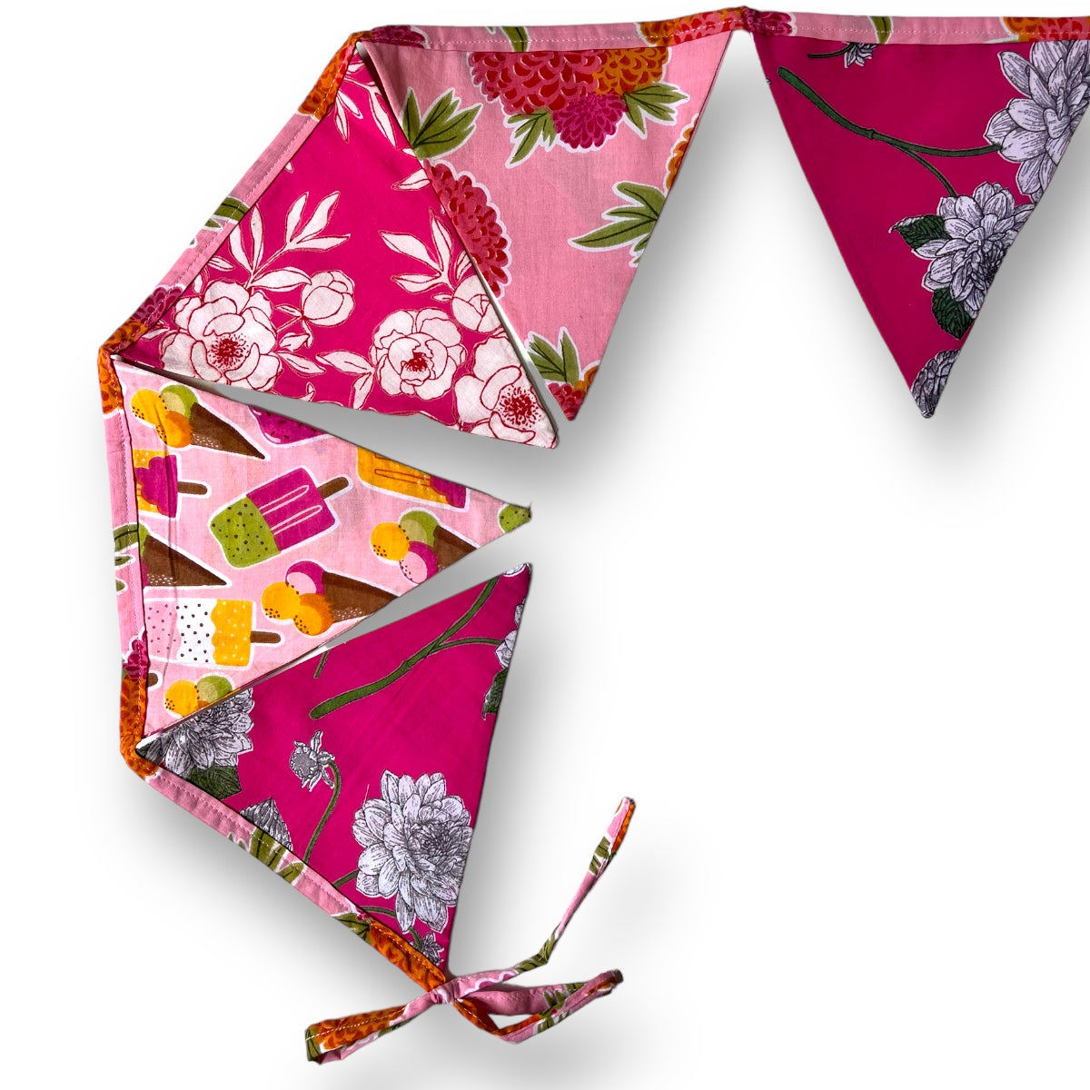 Upcycled Pink Banner Bunting