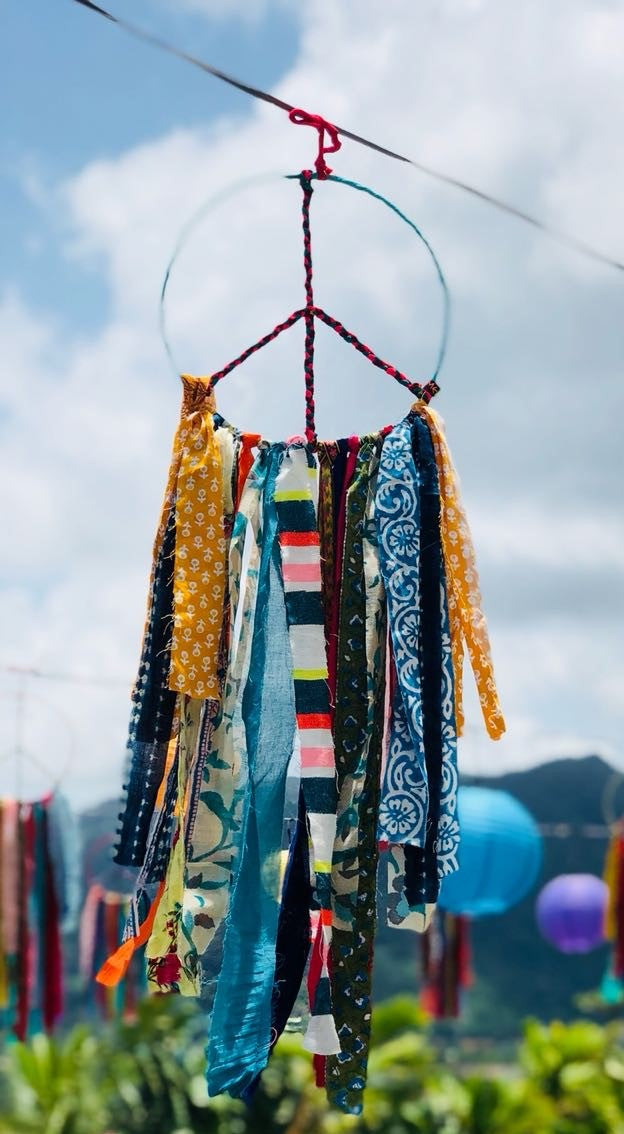 'Boho' Upcycled Dreamcatcher Hanging Prop Decoration