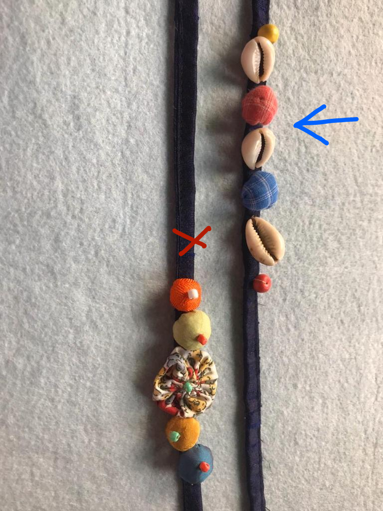 Upcycled Handmade Beads & Shell Rakhi