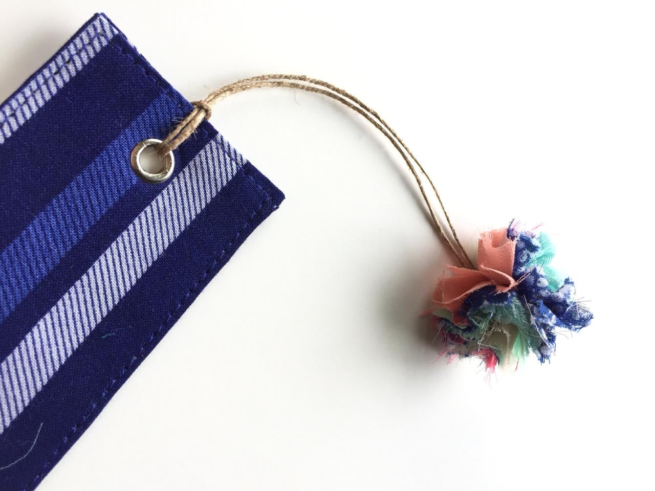 Printed Bookmark- Blue Stripe