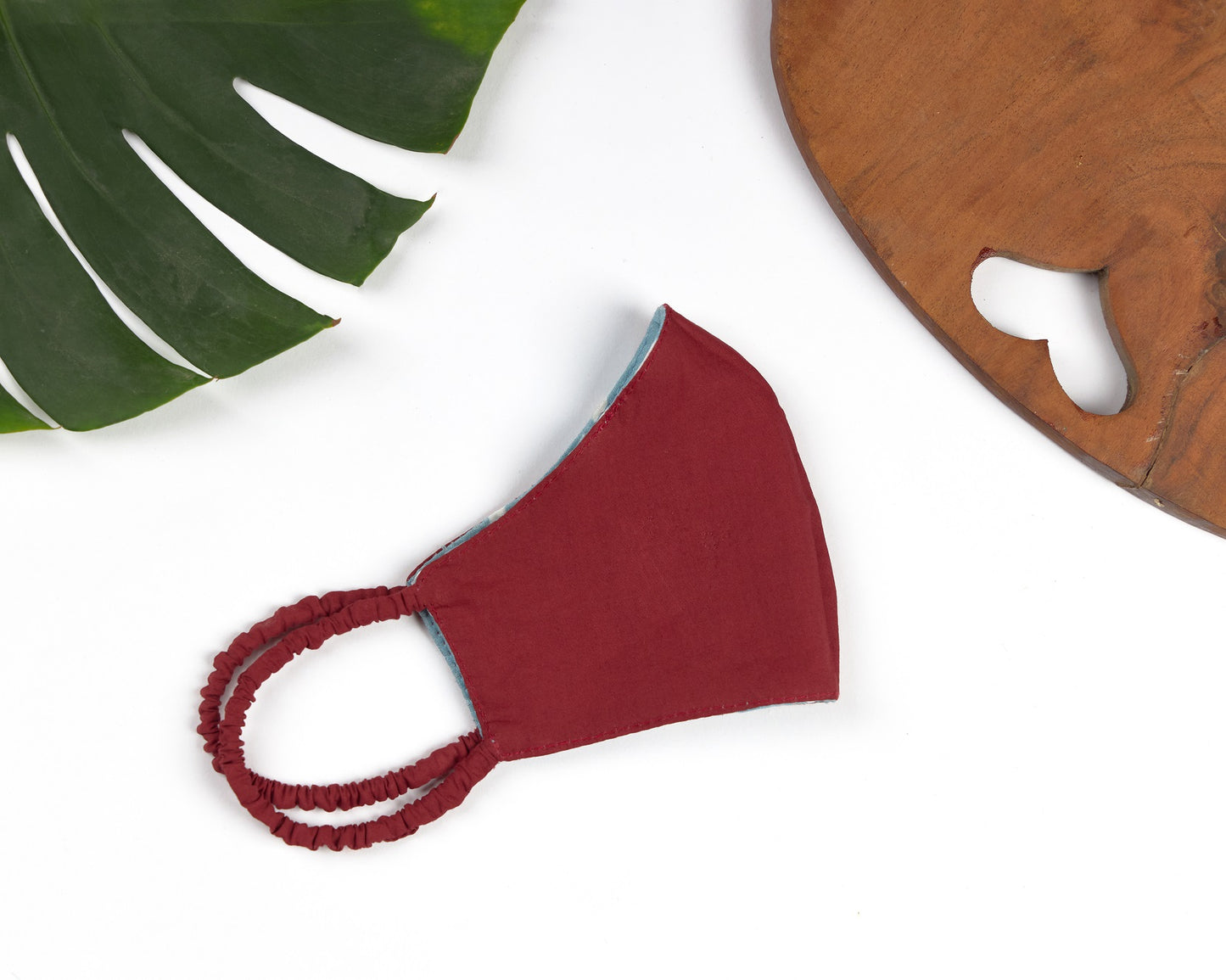 Floral Honey Bee Blue Reversible Mask