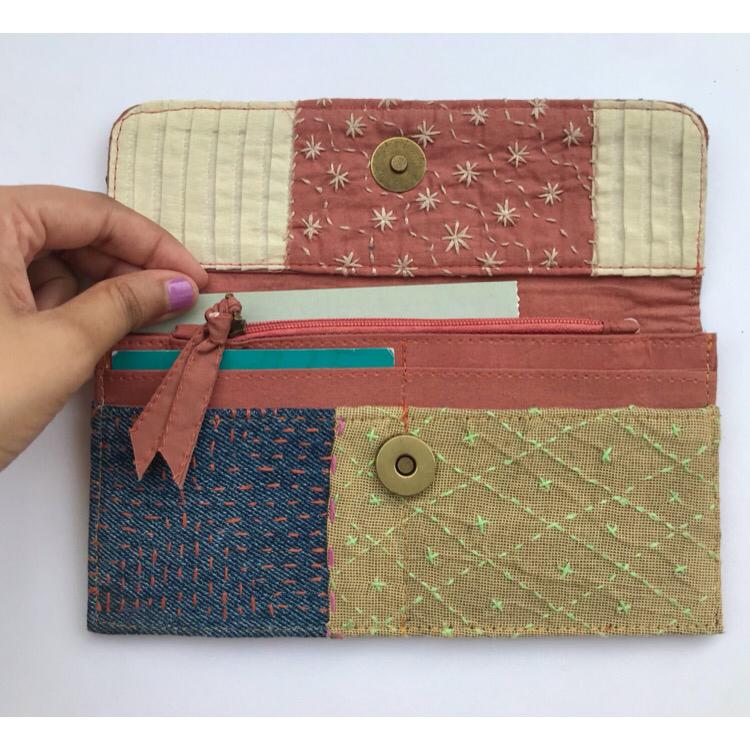 Harmony' Sashiko Wallet