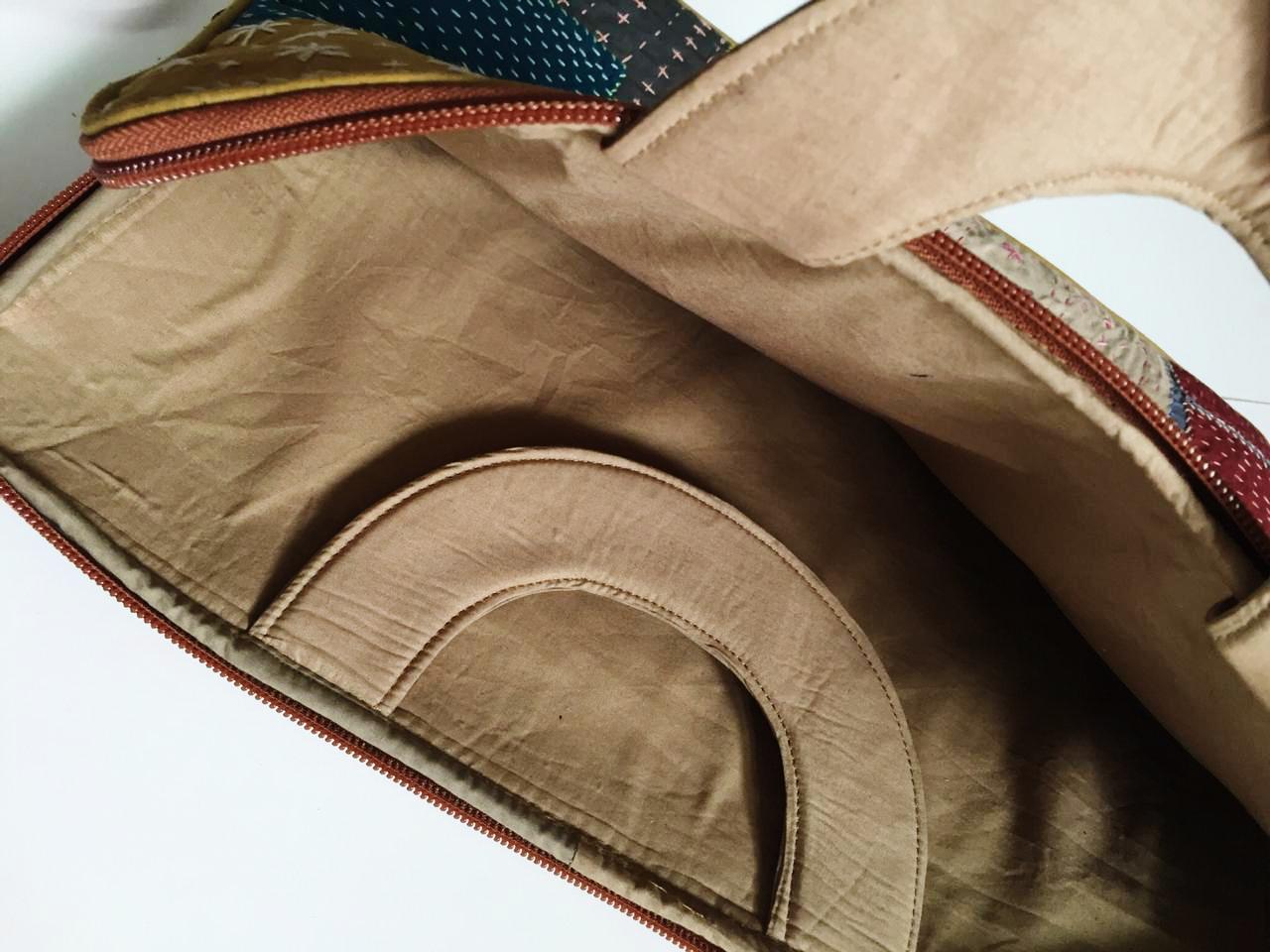 Upcycled Sashiko Embroidery Laptop sleeve