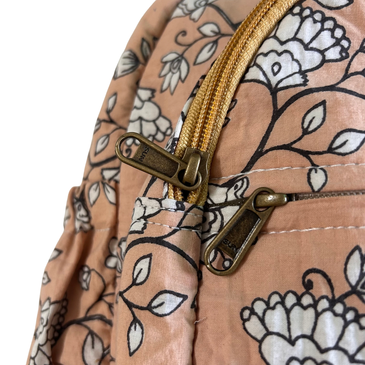 Beige Floral Backpack