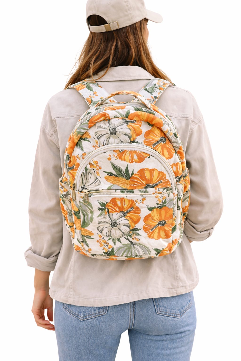Orange Flowers Backpack