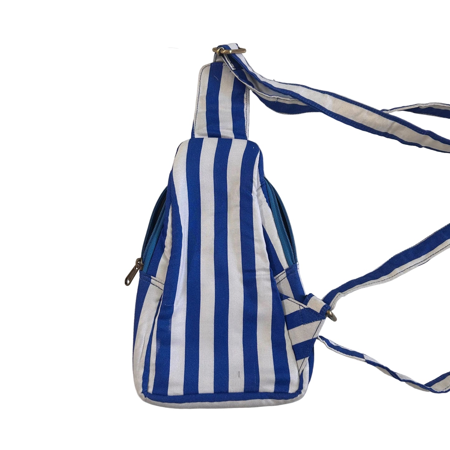 Blue & White stripe Crossbody Bag