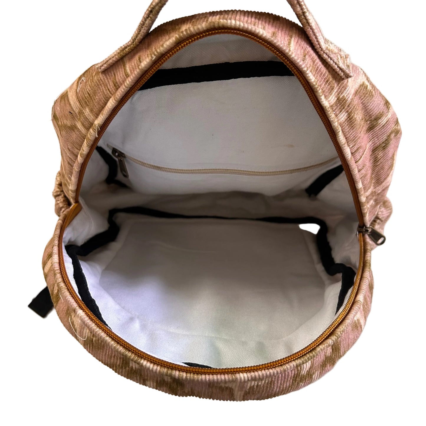 Pink Corduroy Backpack