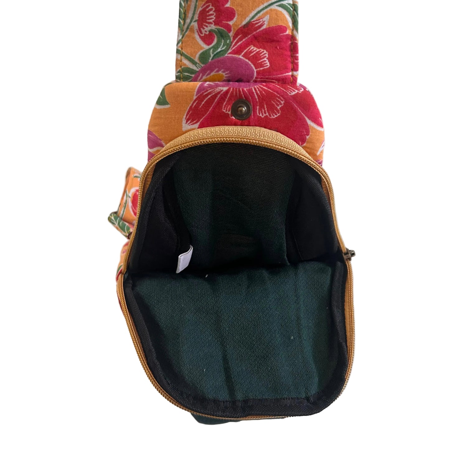 Floral Orange Crossbody Bag