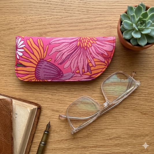 Pink flower specs Sleeve