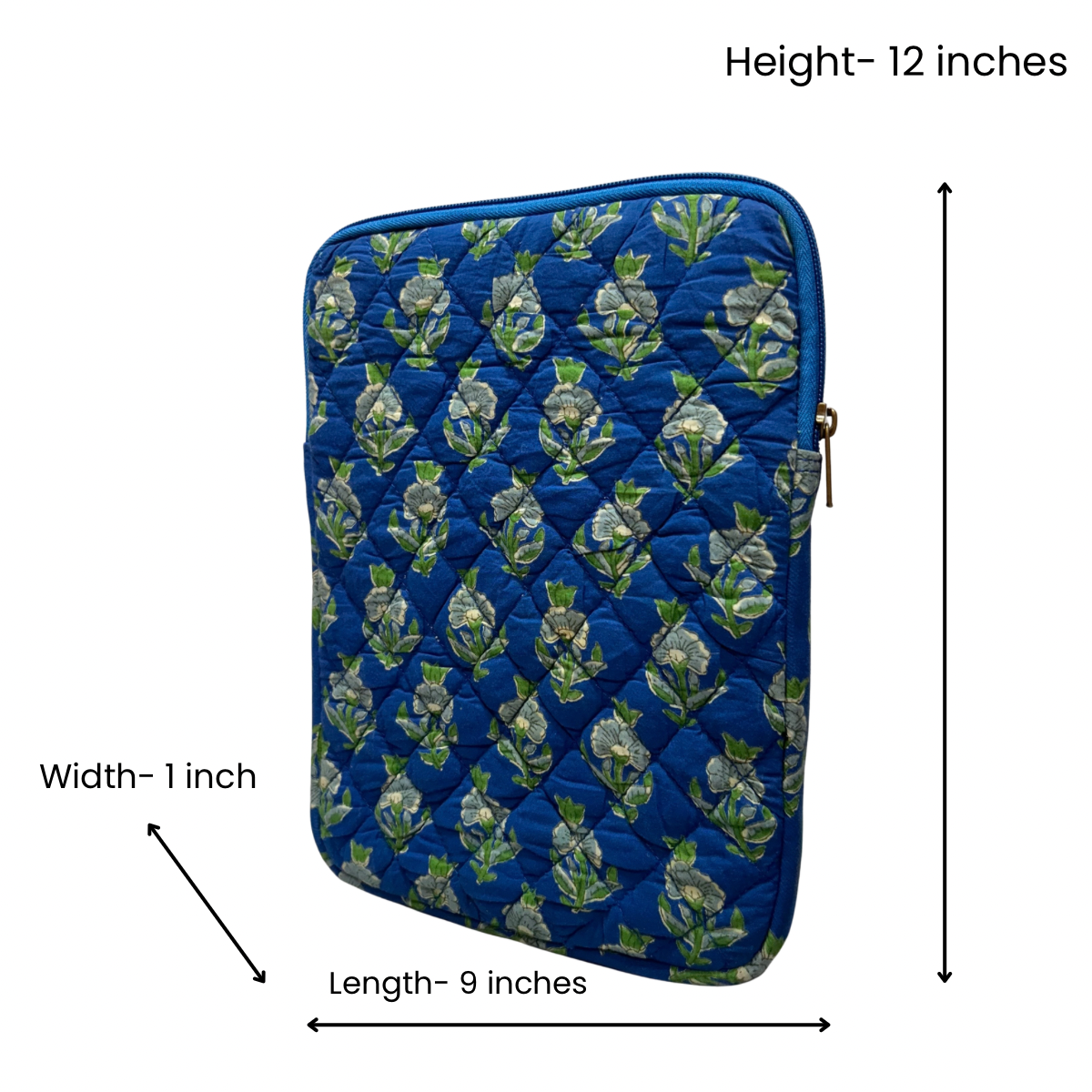 Blue block print IPad sleeve