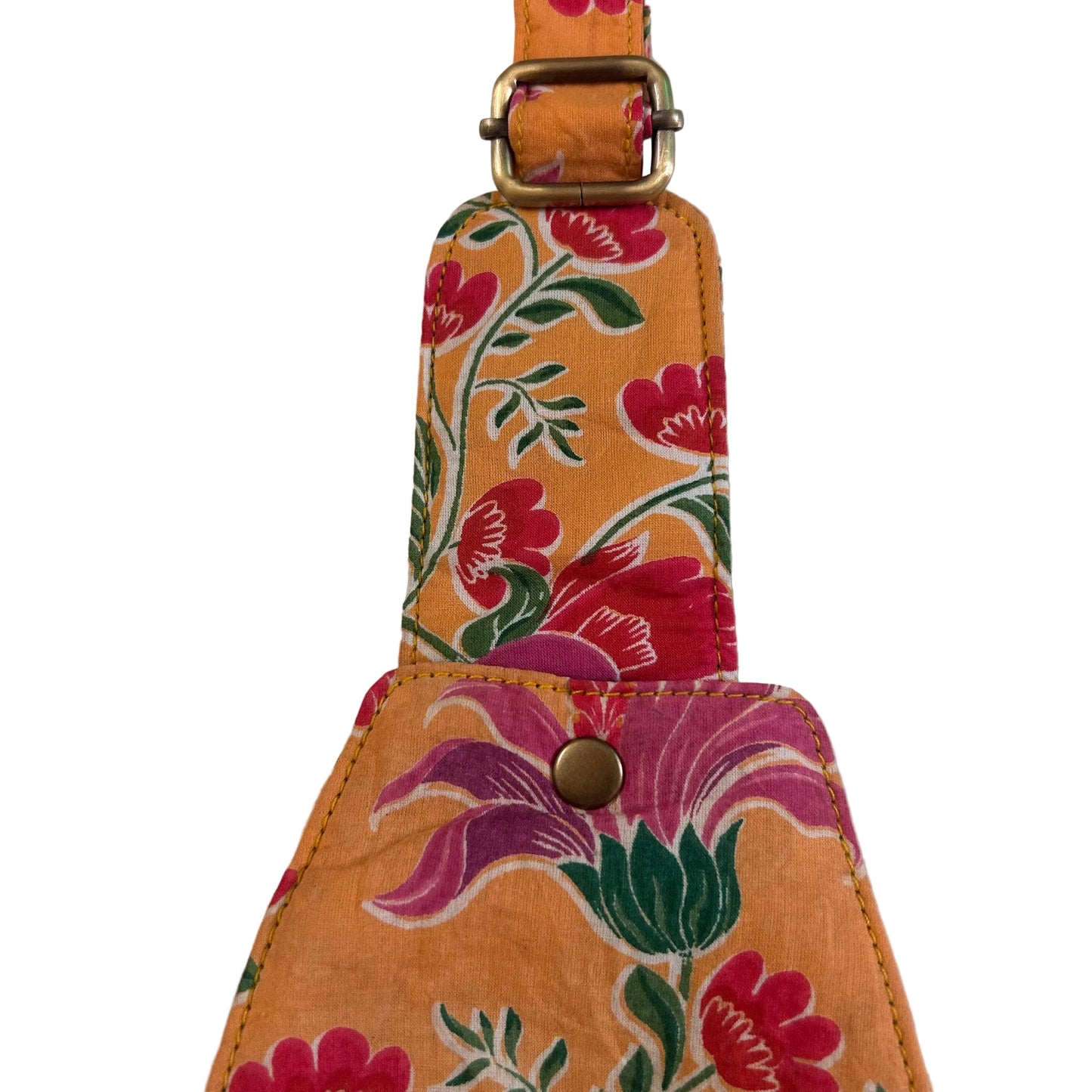 Floral Orange Crossbody Bag