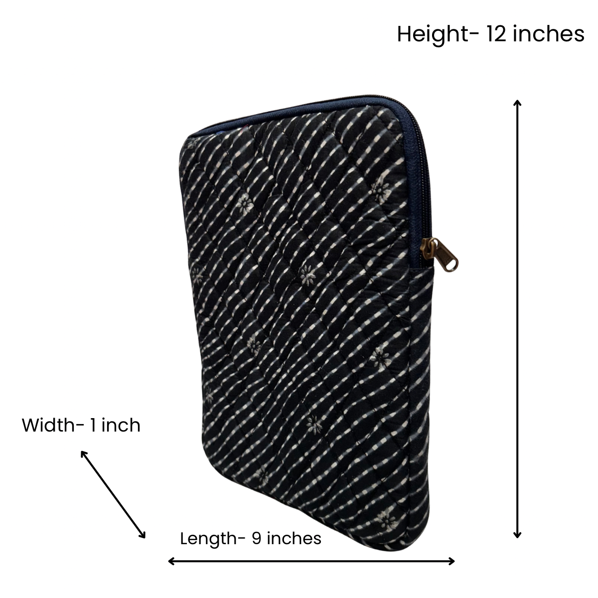 Navy blue printed IPad sleeve