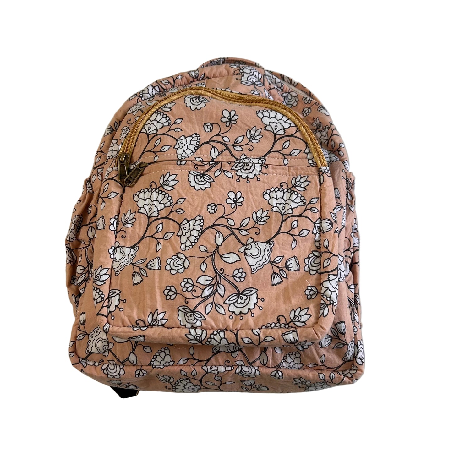 Beige Floral Backpack