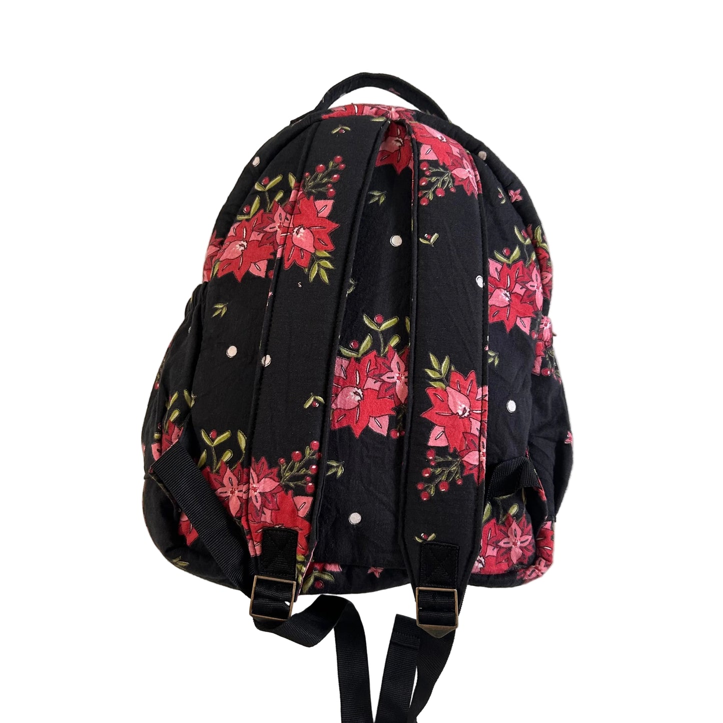Black Floral Print Backpack