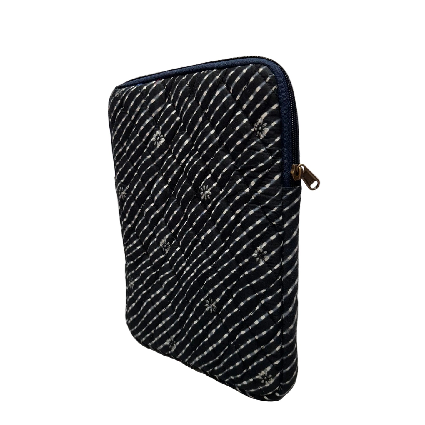 Navy blue printed IPad sleeve