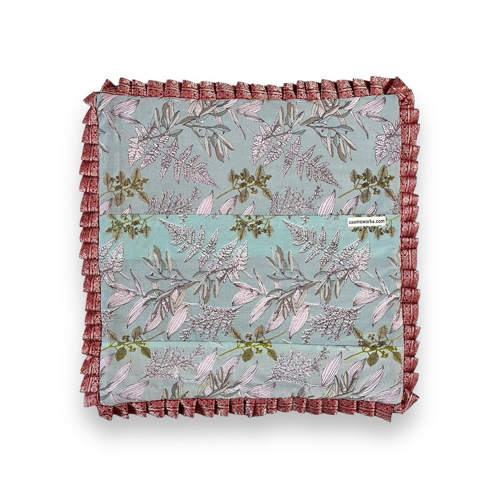 EarthSilk Patchwork Frilly Cushion Covers (100% Silk)
