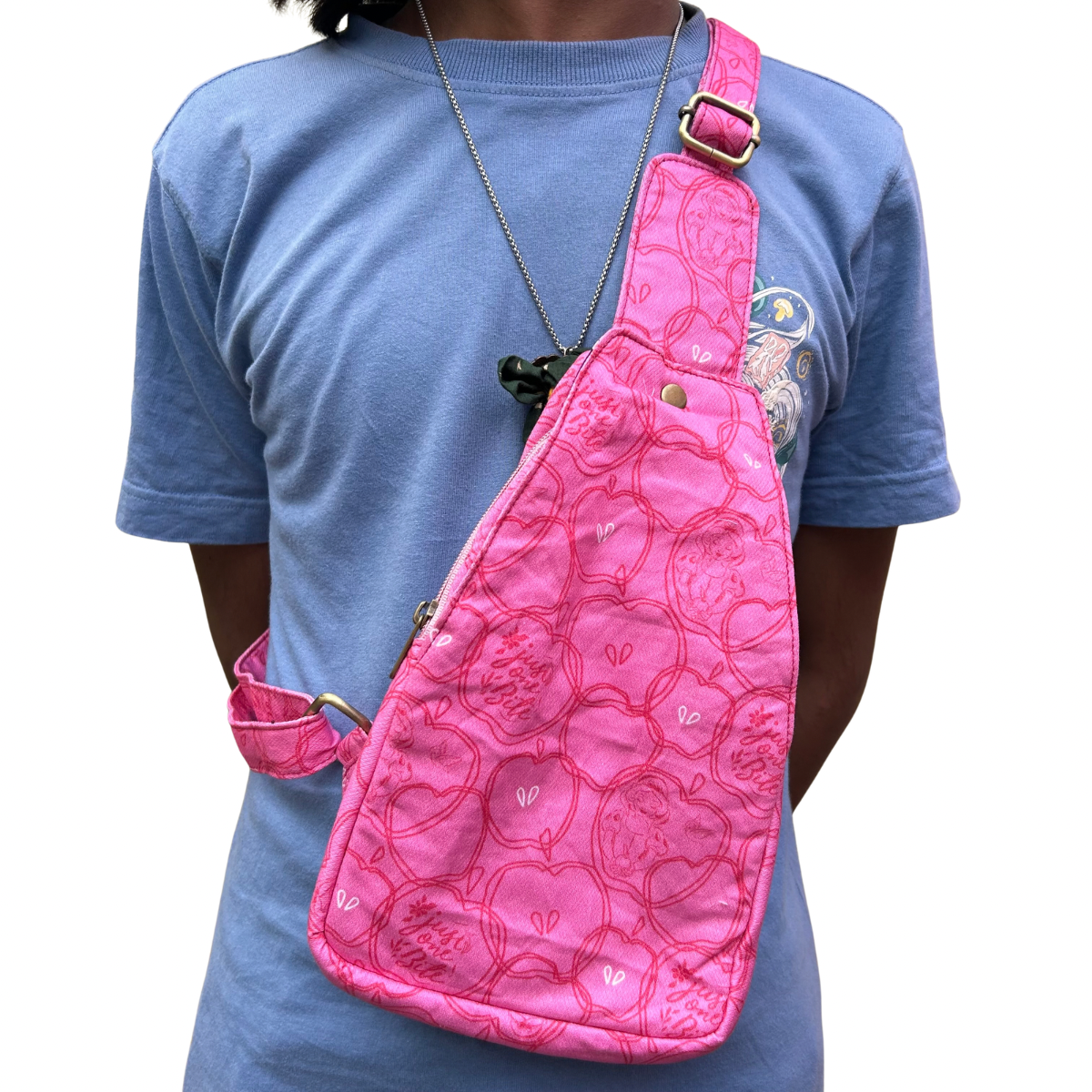 Pink Apple Crossbody Bag