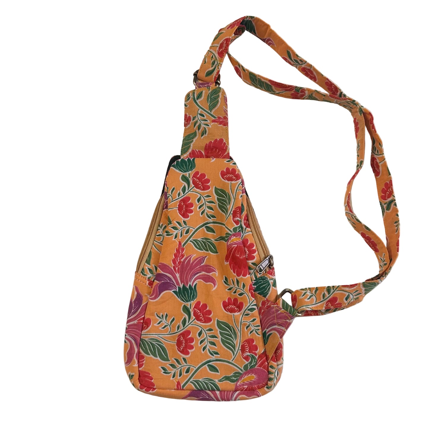Floral Orange Crossbody Bag