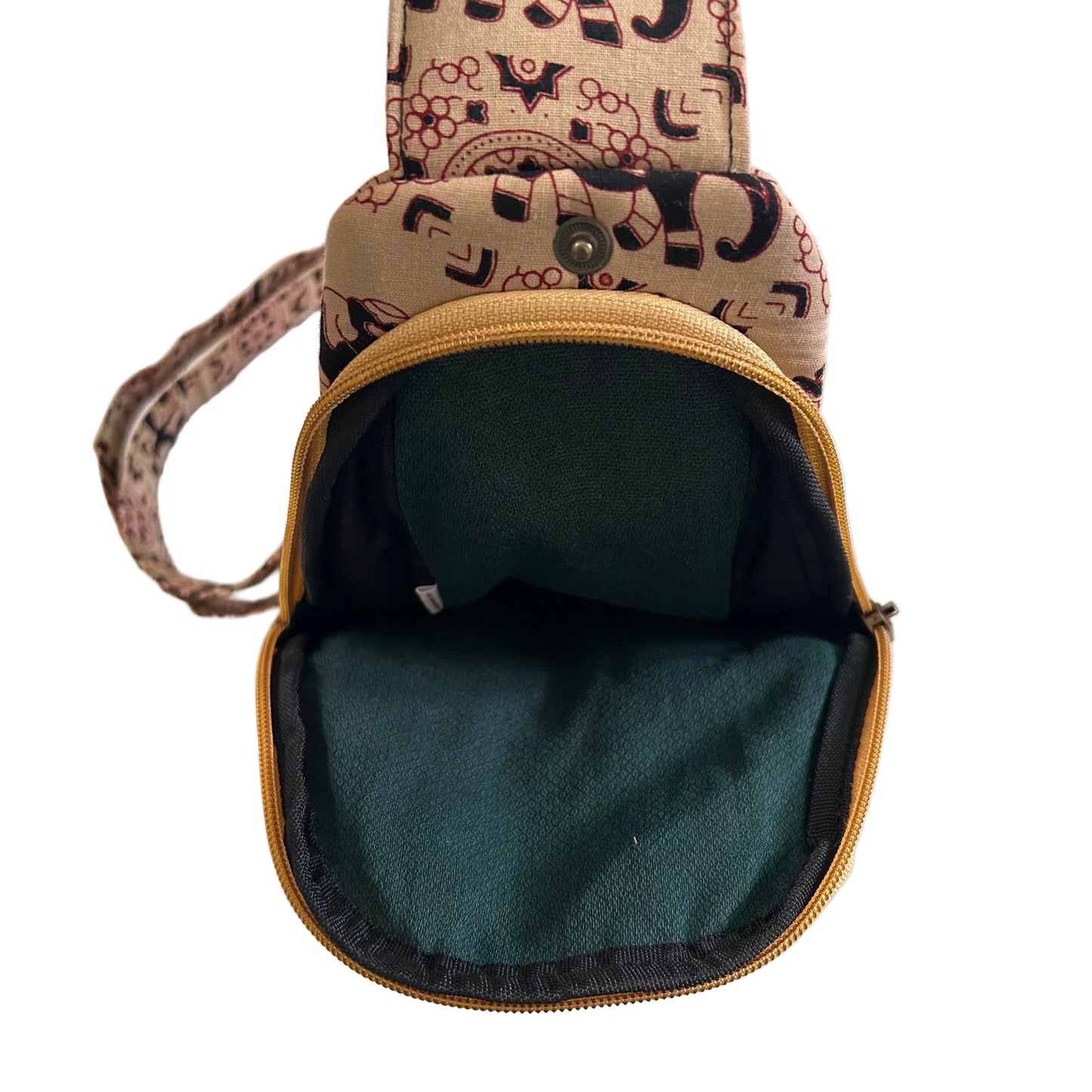 Elephant Block Print Crossbody Bag