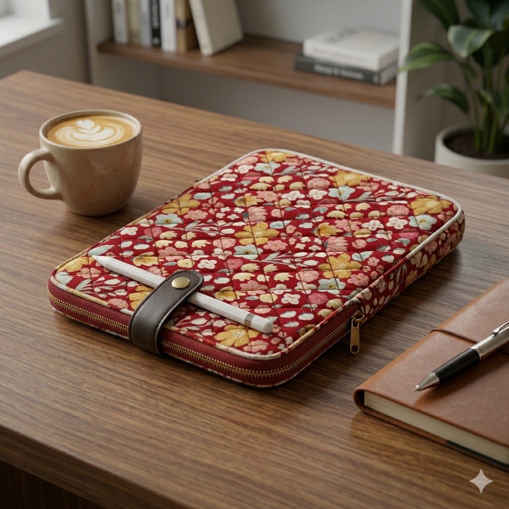 Floral burst IPad sleeve