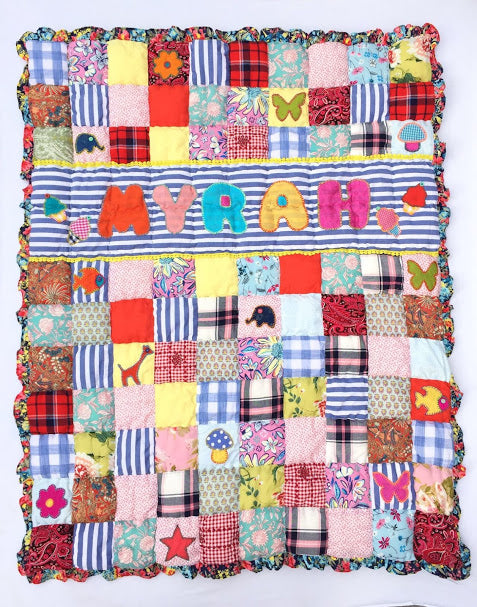 Upcycled Personalised Memory Quilts (FRILL): Cherished Moments Woven into Comfort