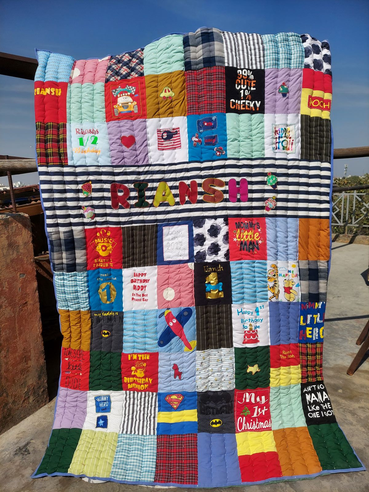 Upcycled Personalised Memory Quilts: Cherished Moments Woven into Comfort