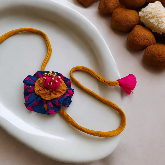 Upcycled Handmade Blue Daisy Rakhi