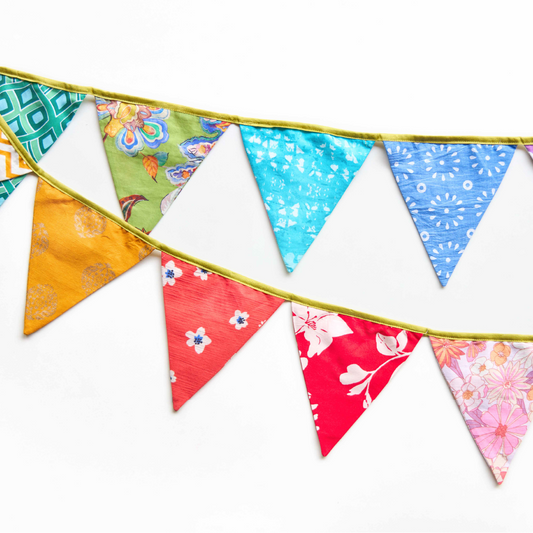 Upcycled Rainbow Banner Bunting