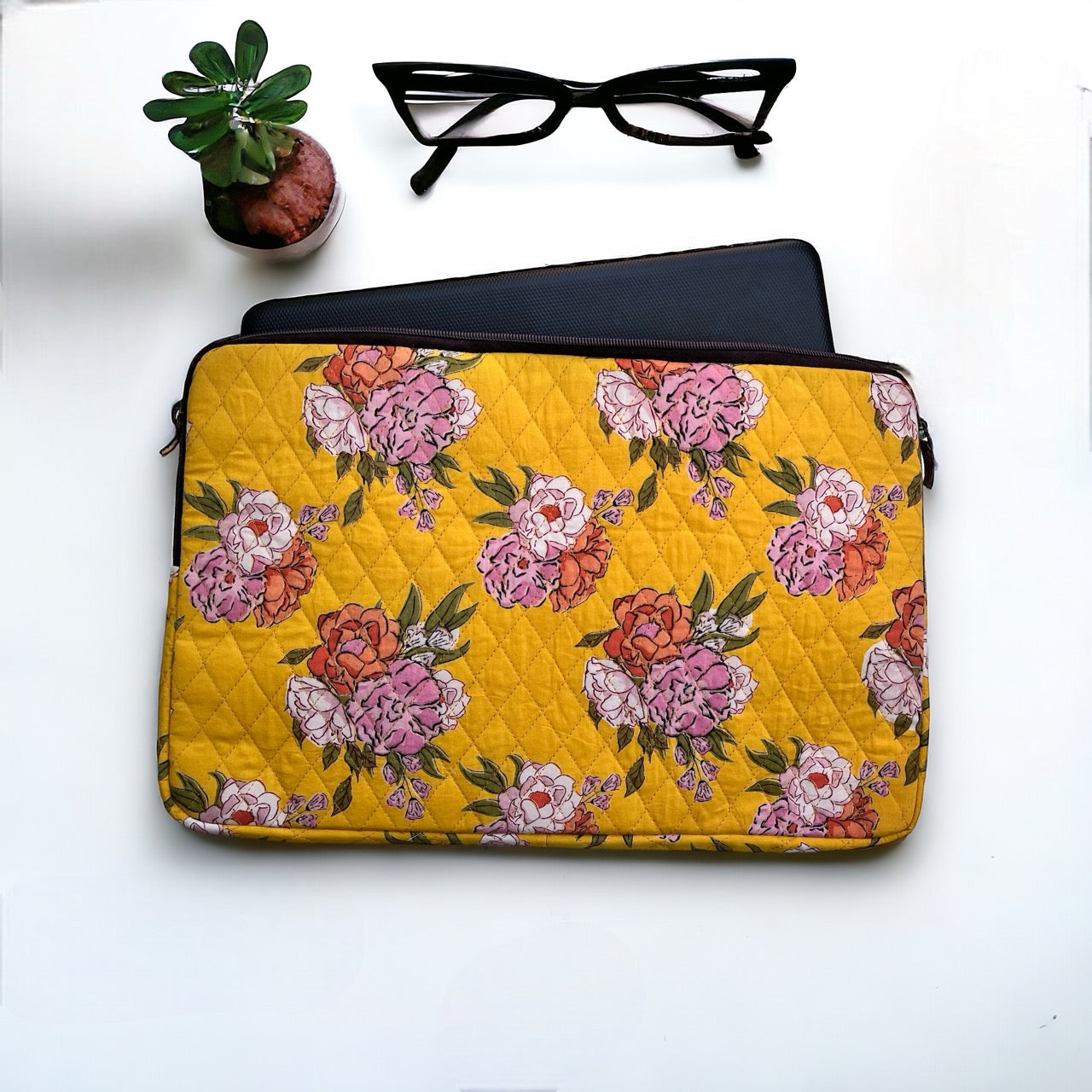 Yellow Blossom Laptop Sleeve