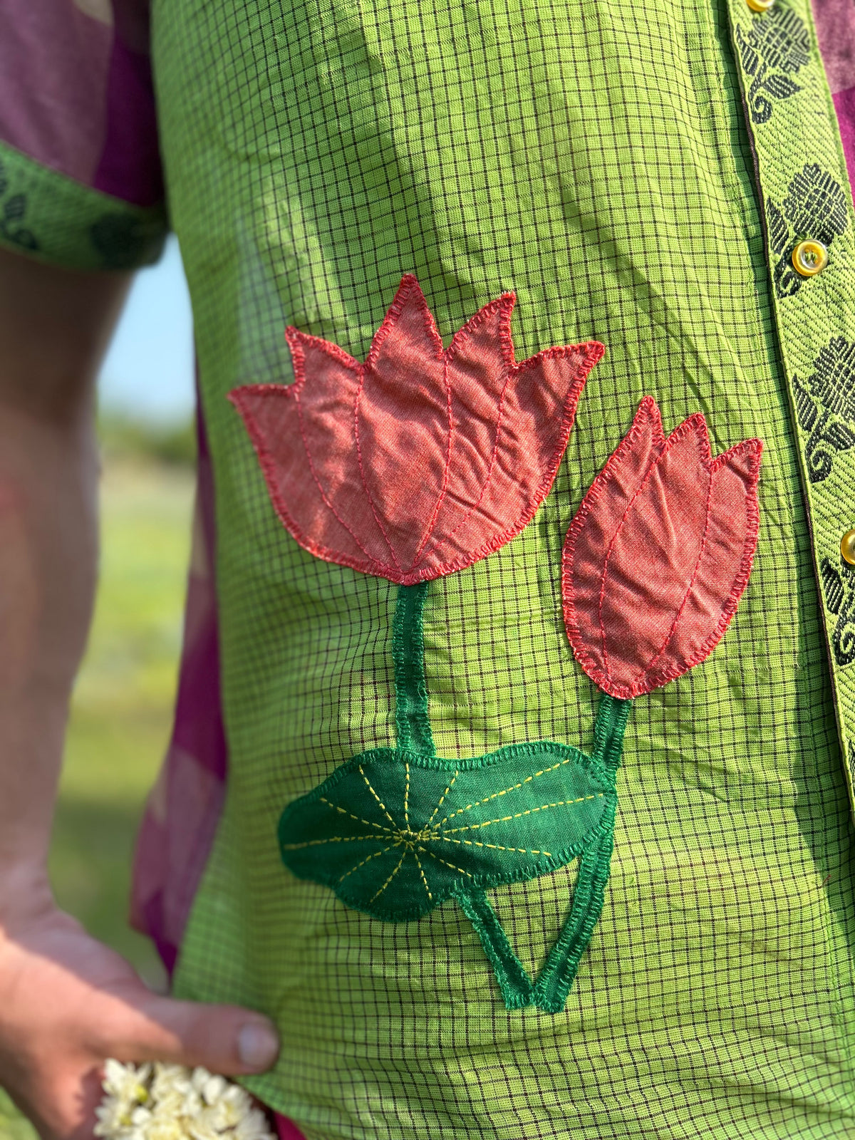 🌸 TAMARAI 2 — LOTUS MADRAS CHECK SHIRT