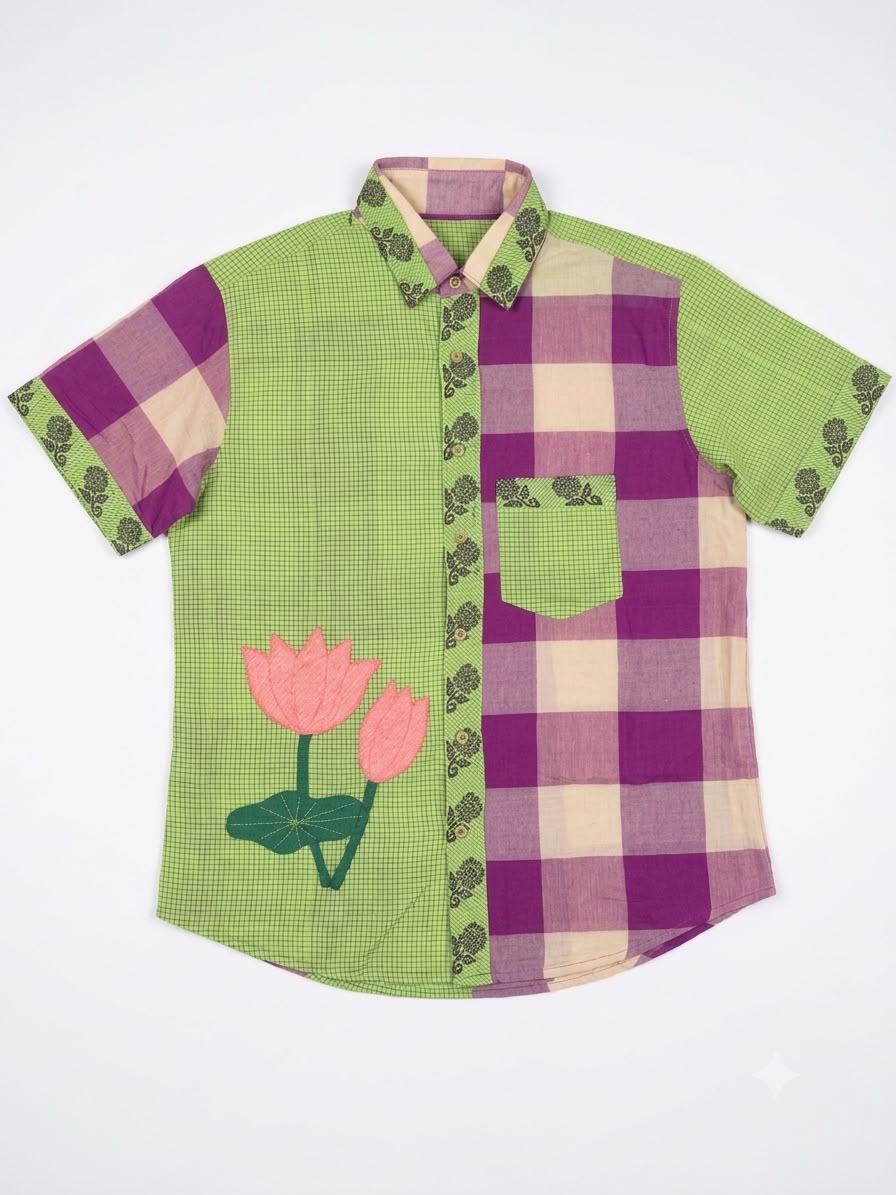 🌸 TAMARAI 2 — LOTUS MADRAS CHECK SHIRT