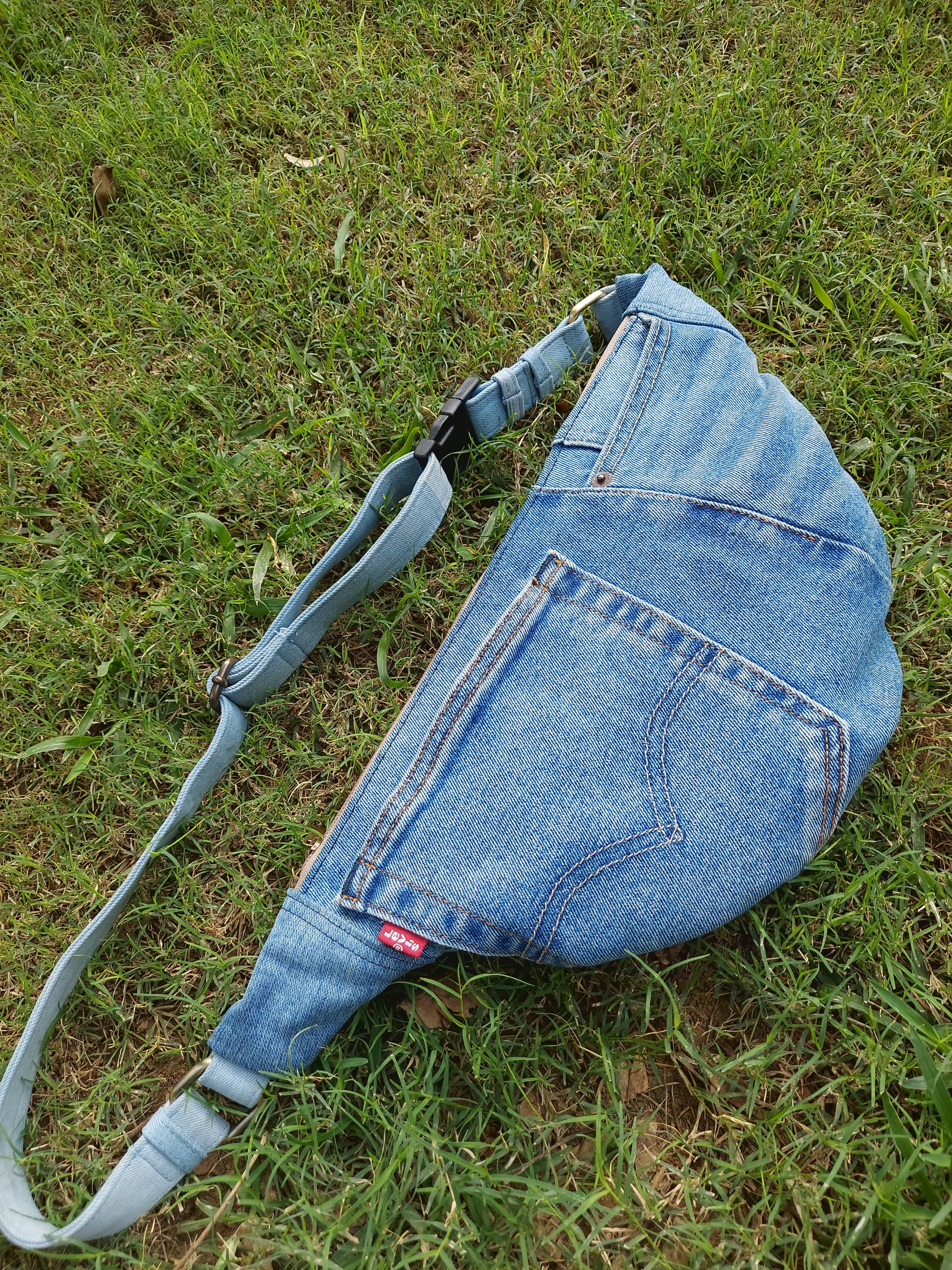 denim belt bag