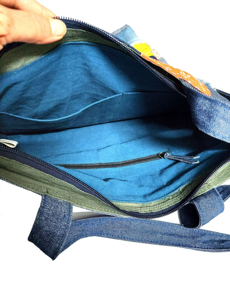 Colorful grid Tote Bag