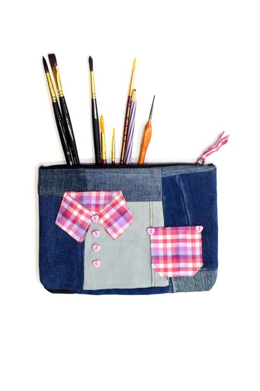 Denim Vanity pouch