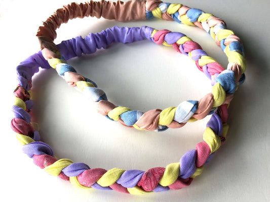 Hand Braided Rainbow Hairbands (Set of 2)