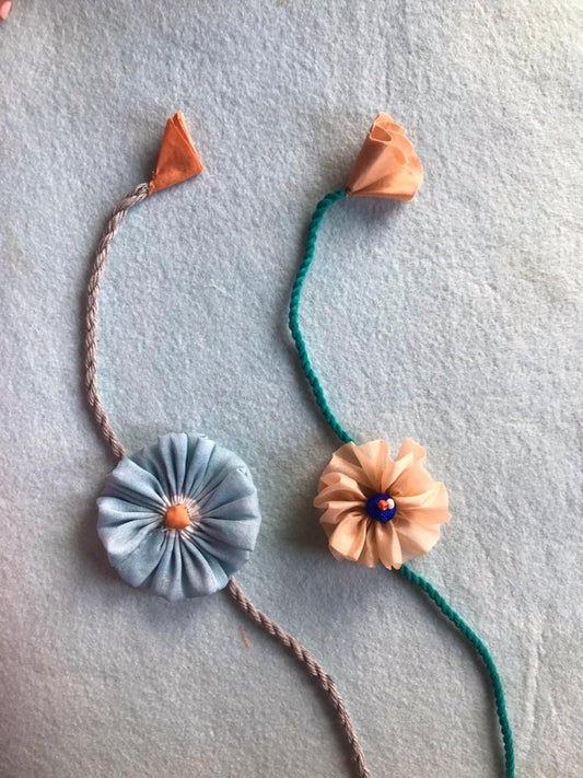 Upcycled Handmade Lazy Daizy Rakhi (Pack of 2)