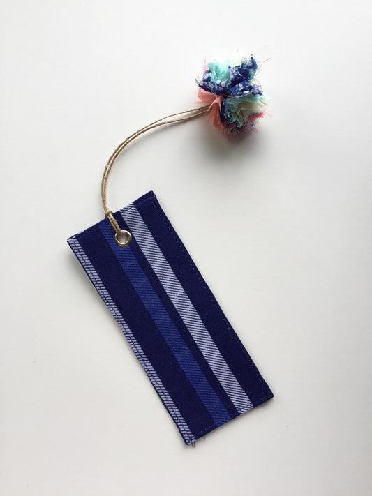 Printed Bookmark- Blue Stripe