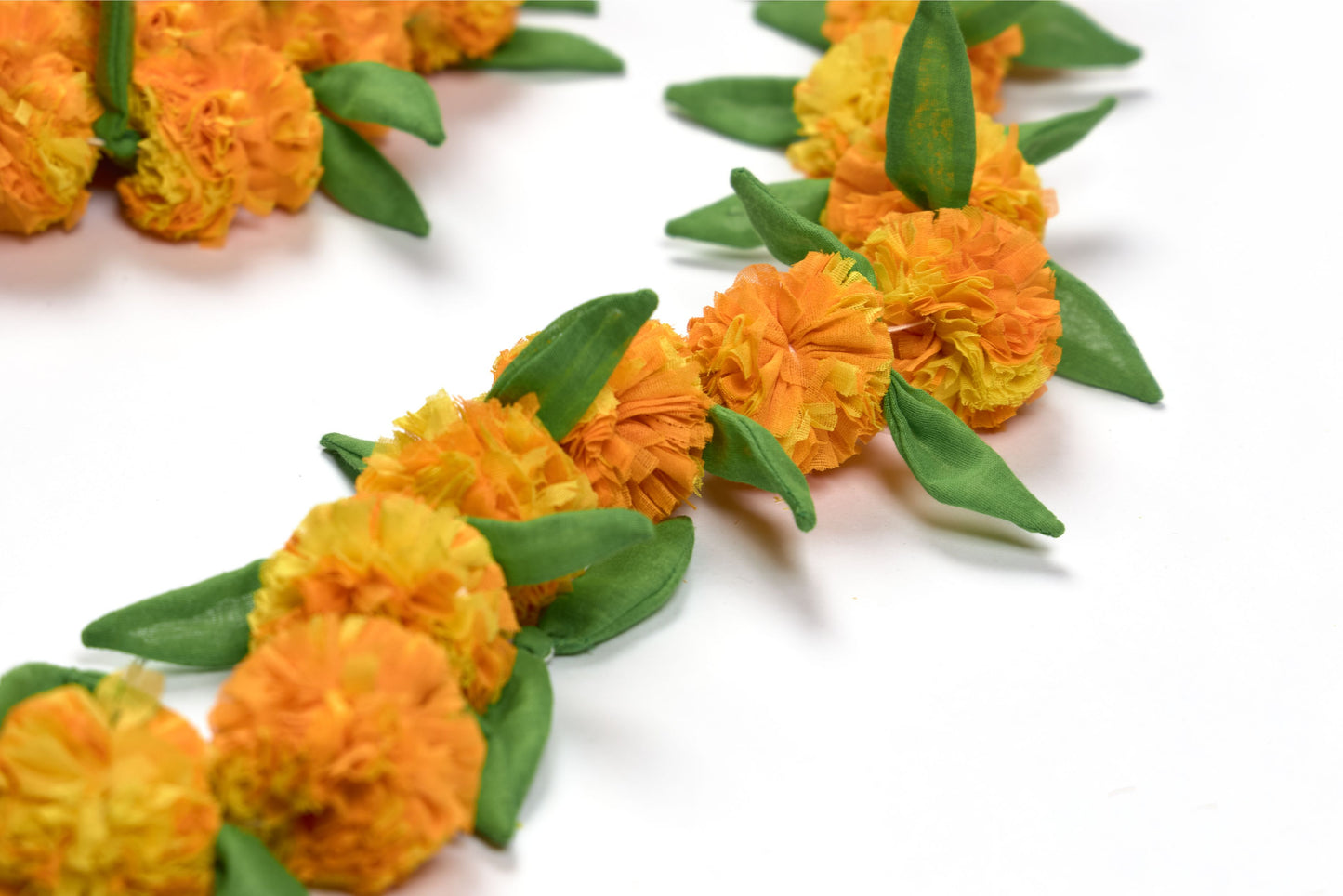 Upcycled Genda/Marigold Cloth Flower Garland String