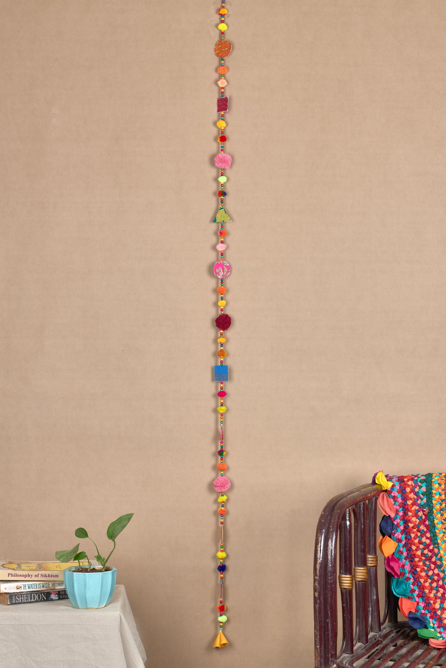 Upcycled Chintzy Pom-Pom Festive Decoration String Hanging Party Prop