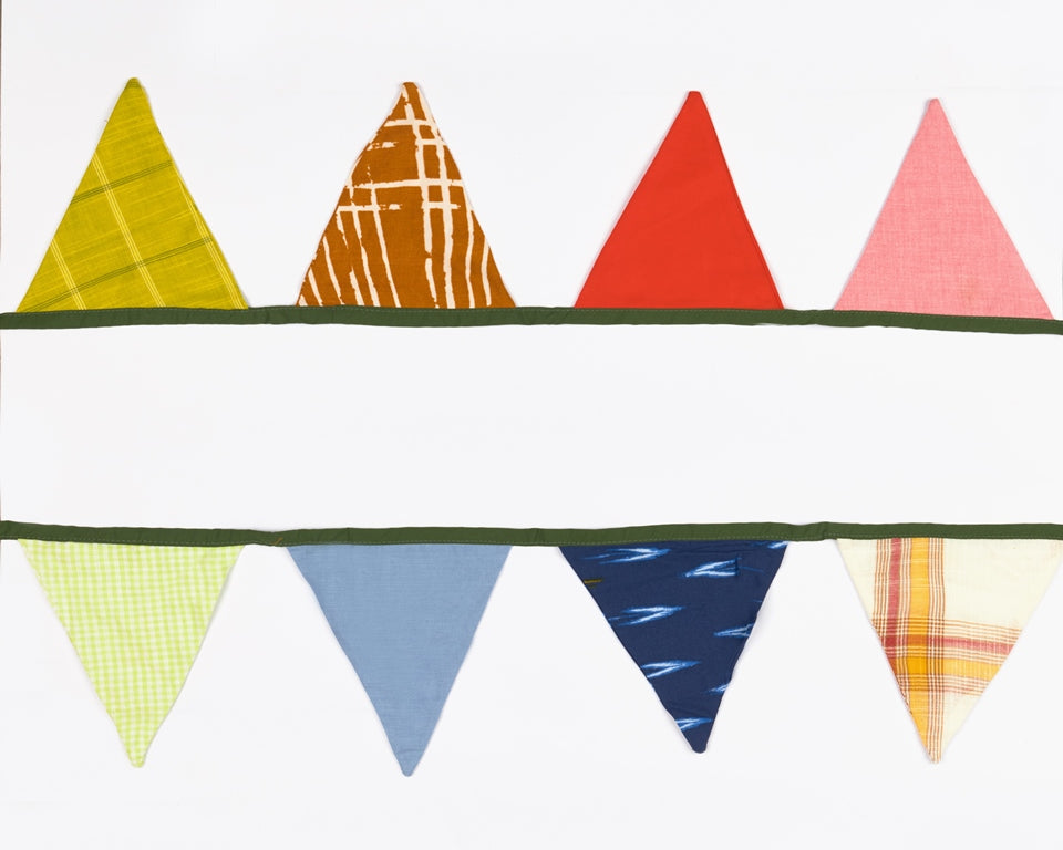 Upcycled Rainbow Banner Bunting