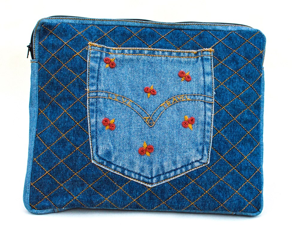 Upcycled Denim Ipad/Kindle Sleeve