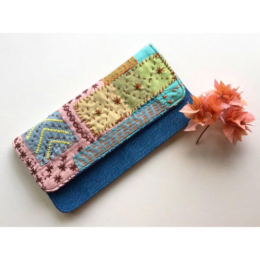 Mystique Magic Sashiko Denim Wallet