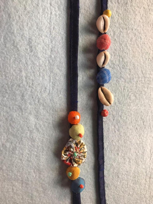 Upcycled Handmade Beads & Shell Rakhi Combo (Pack of 2)